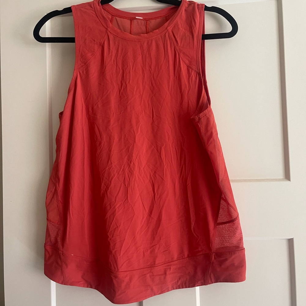 Lululemon reddish workout tank, size 6